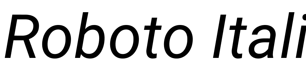 Roboto-Italic font family download free