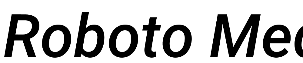 Roboto-Medium-Italic font family download free