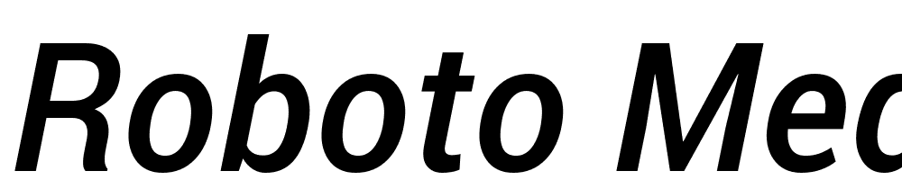 Roboto-Medium-Italic font family download free