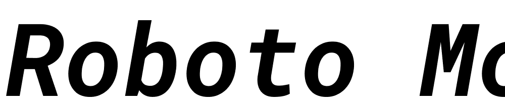 Roboto-Mono-Bold-Italic font family download free