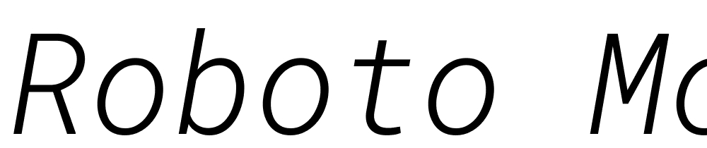 Roboto-Mono-Light-Italic font family download free