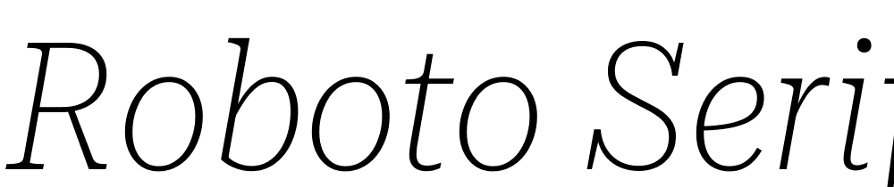 Roboto-Serif-28pt-SemiCondensed-Thin-Italic font family download free