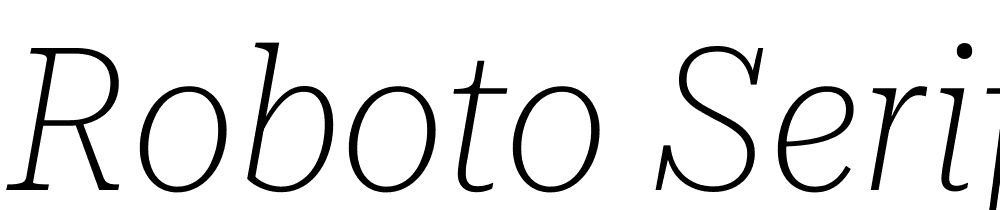 Roboto-Serif-36pt-SemiCondensed-Thin-Italic font family download free