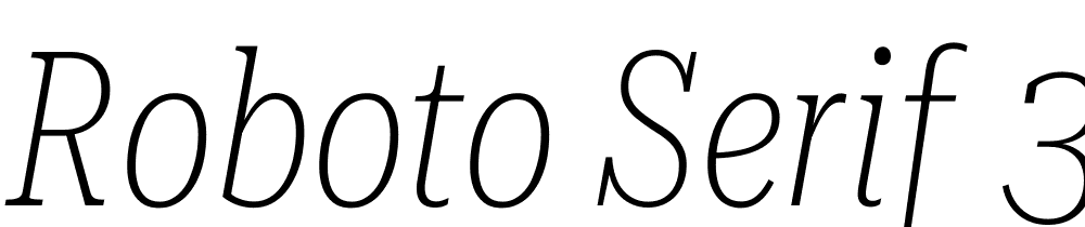 Roboto-Serif-36pt-UltraCondensed-Thin-Italic font family download free