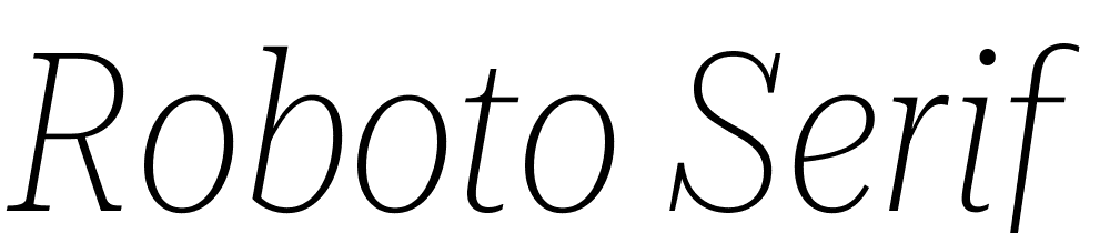 Roboto-Serif-72pt-Condensed-Thin-Italic font family download free
