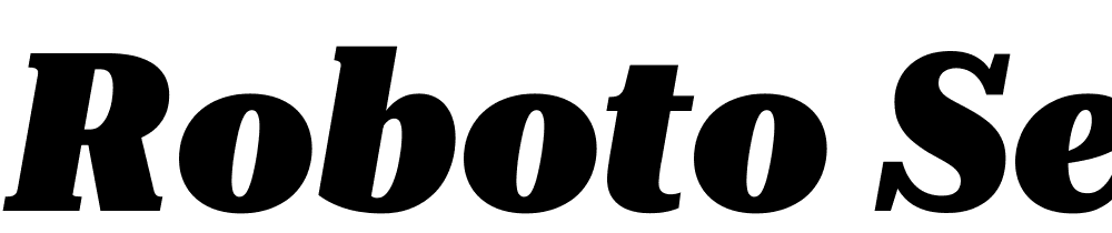 Roboto-Serif-72pt-SemiCondensed-Black-Italic font family download free