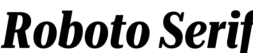 Roboto-Serif-72pt-UltraCondensed-Bold-Italic font family download free