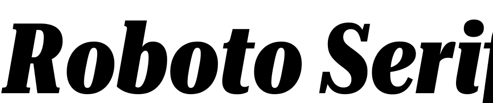 Roboto-Serif-72pt-UltraCondensed-ExtraBold-Italic font family download free