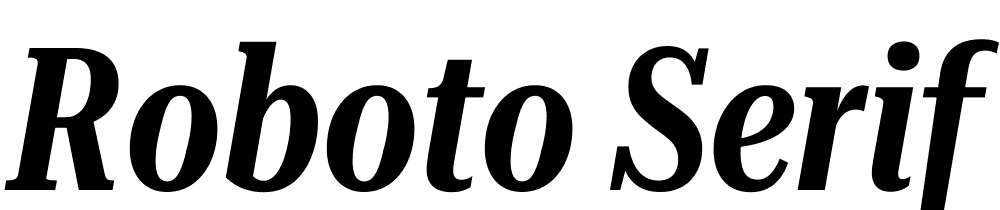 Roboto-Serif-72pt-UltraCondensed-SemiBold-Italic font family download free