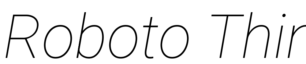 Roboto-Thin-Italic font family download free