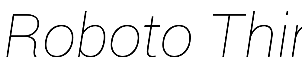 Roboto-Thin-Italic font family download free