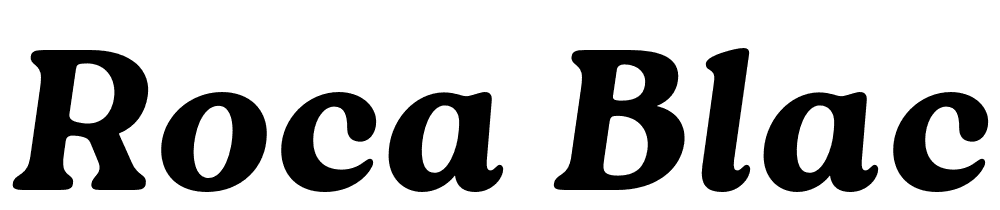 Roca-Black-Italic font family download free