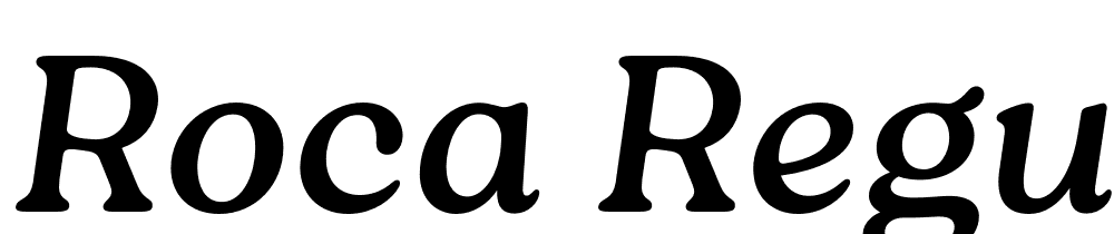 Roca-Regular-Italic font family download free