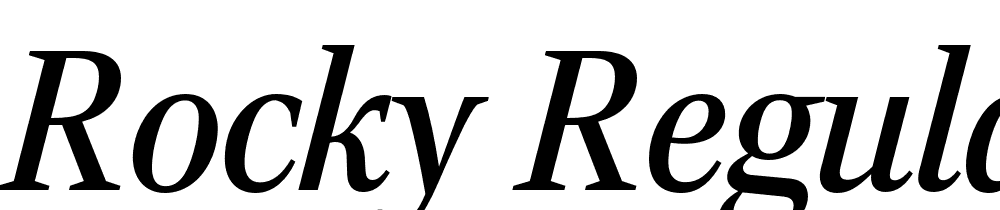 Rocky-RegularItalic font family download free