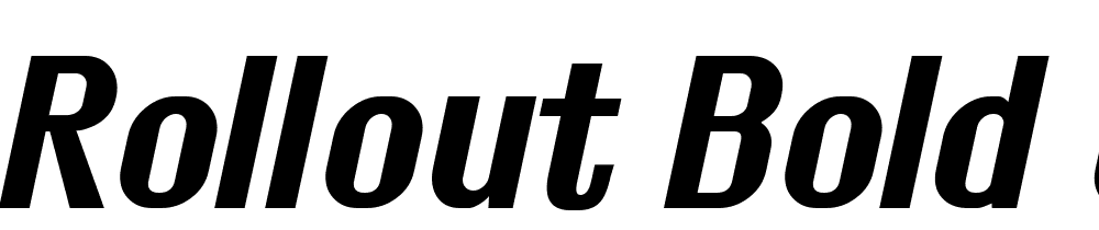 Rollout-Bold-Oblique font family download free