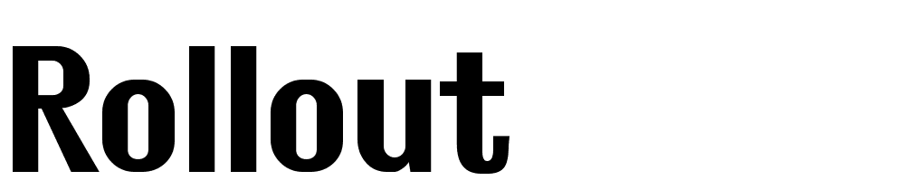 Rollout font family download free