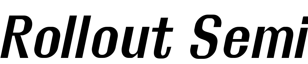 Rollout-Semibold-Oblique font family download free