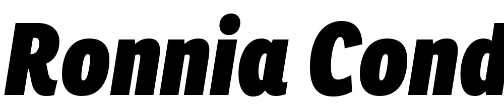 Ronnia-Cond-Heavy-Italic font family download free