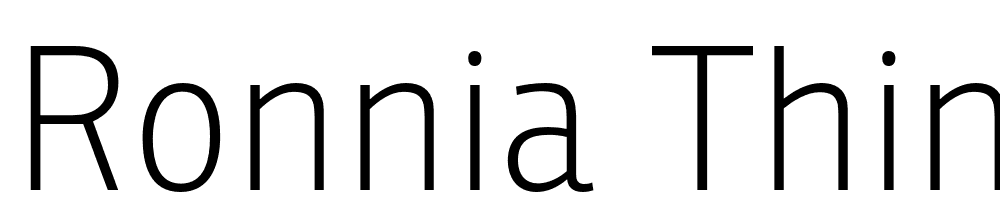 Ronnia-Thin font family download free