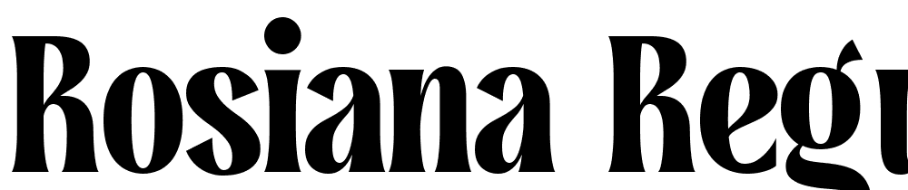 Rosiana-Regular font family download free