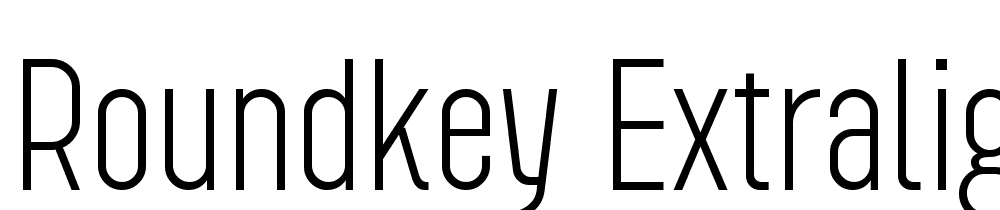 Roundkey-ExtraLight font family download free