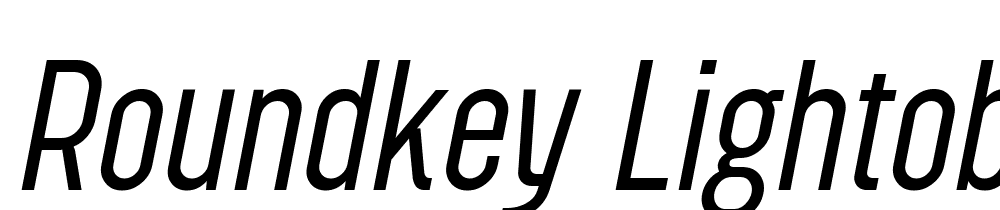 Roundkey-LightOblique font family download free