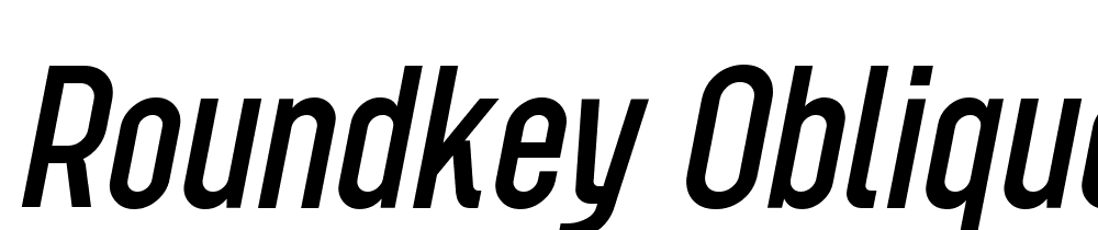 Roundkey-Oblique font family download free