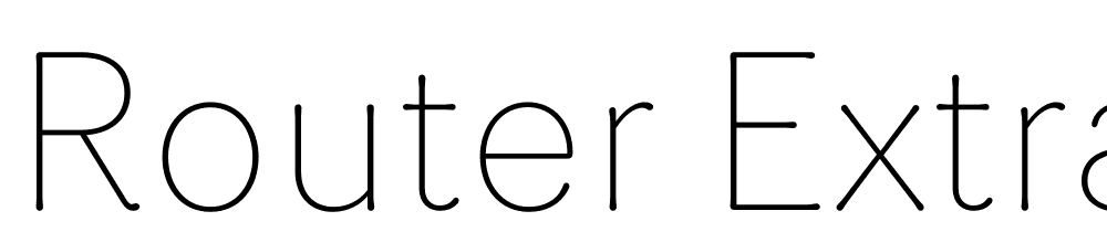 Router-Extralight font family download free