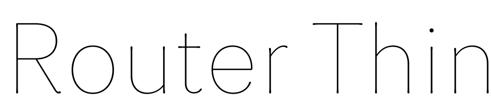 Router-Thin font family download free