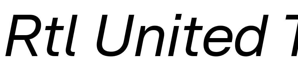 RTL-United-Text-Regular-Italic font family download free