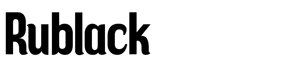 Rublack font family download free