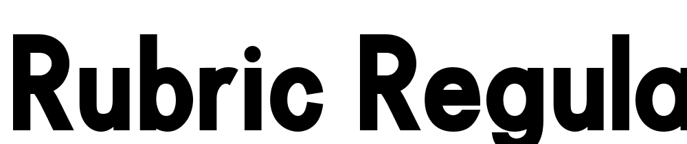 Rubric-Regular font family download free