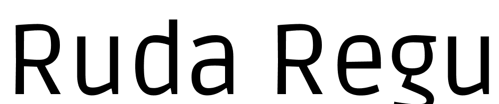 Ruda-Regular font family download free