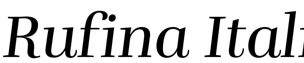 Rufina-Italic font family download free