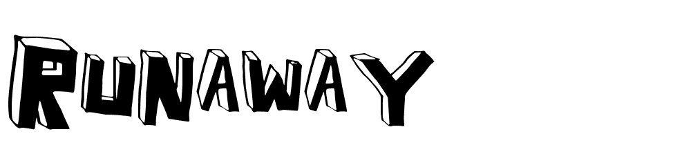 RunAway font family download free