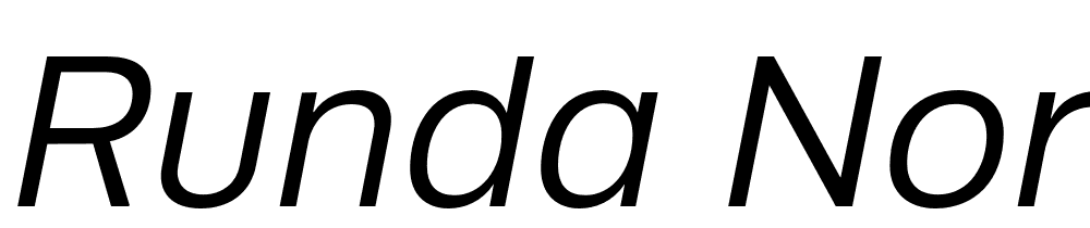 Runda-Normal-Italic font family download free