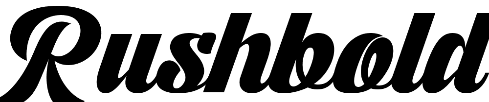 Rushbold font family download free