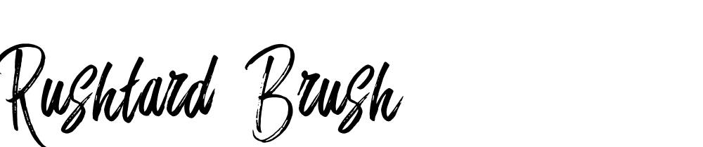 Rushtard Brush font family download free