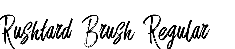 Rushtard-Brush-Regular font family download free