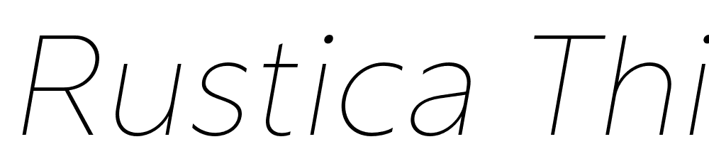 Rustica-Thin-Italic font family download free