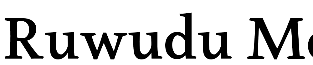 Ruwudu-Medium font family download free