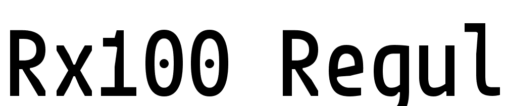 RX100-Regular font family download free