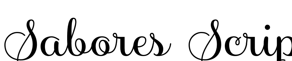 Sabores Script font family download free