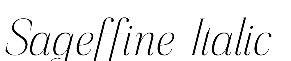 Sageffine-Italic font family download free