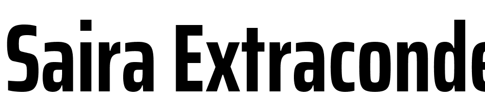 Saira-ExtraCondensed-Bold font family download free