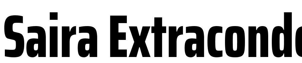 Saira-ExtraCondensed-ExtraBold font family download free