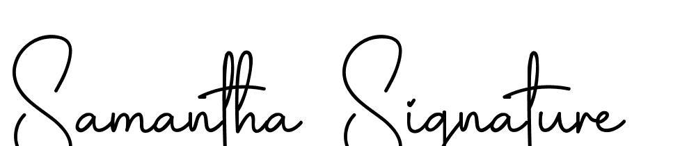 Samantha Signature font family download free