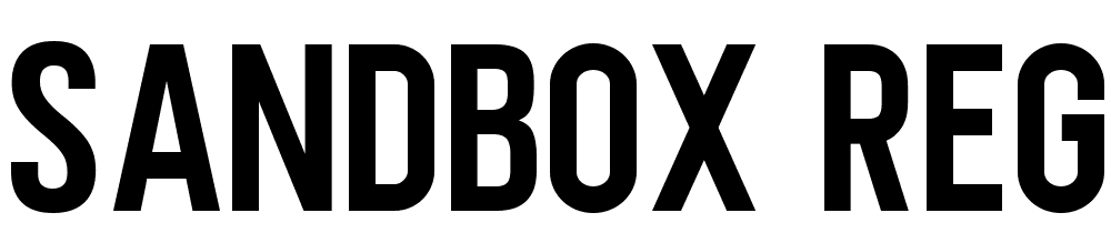 SANDBOX-Regular font family download free