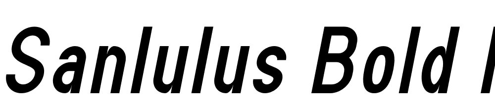 Sanlulus-Bold-Italic font family download free