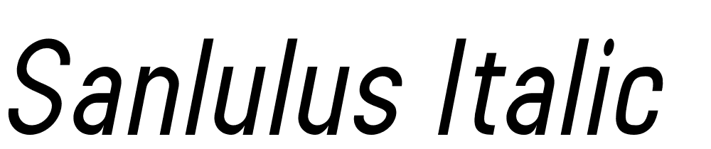 Sanlulus-Italic font family download free